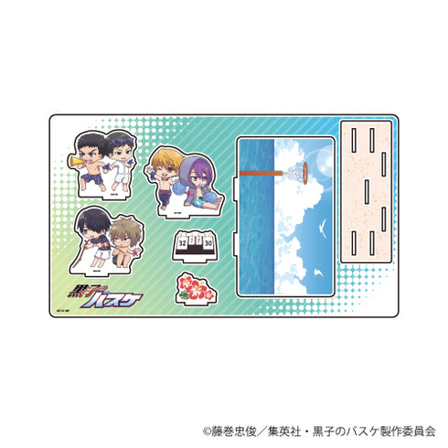 『黒子のバスケ』プレミアム アクリルジオラマプレート 02/海常高校&陽泉高校 ビーチバスケver. (ミニキャラ)